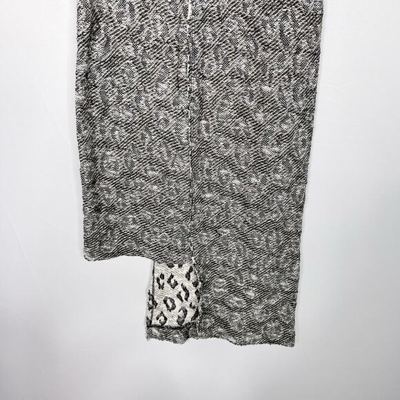 Free People XSmall XS Gray Cora Asymmetrical Jacquard Sweater Dress Cowl Neck - Picture 9 of 12